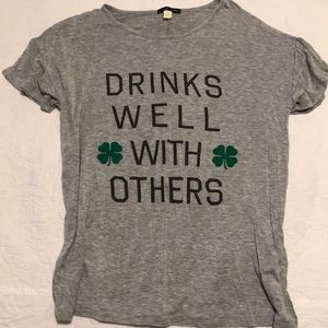St patty day-DRINKS WELL WITH OTHERS tee